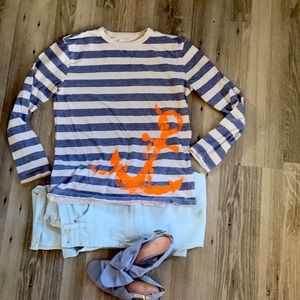 J. Crew nautical long sleeve youth tee /S in  women/ or 16 in girls